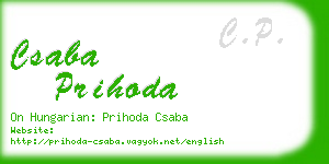 csaba prihoda business card